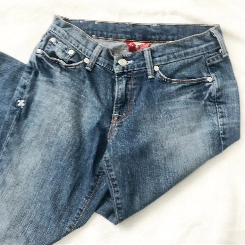 Lucky Brand classic rider crop jeans blue 25 0
